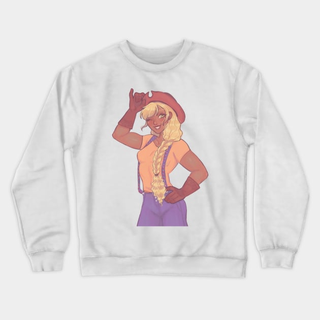 Applejack human version Crewneck Sweatshirt by Anemonaii